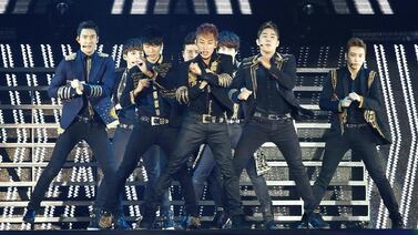 Members of the South Korean K-Pop group Super Junior performing. Photo: Reuters