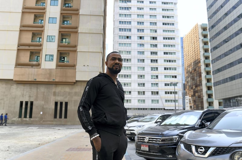 Abu Dhabi, United Arab Emirates - Collins Naaemeka, 32, originally from Nigeria a business owner in Tourist Club Area. Khushnum Bhandari for The National
