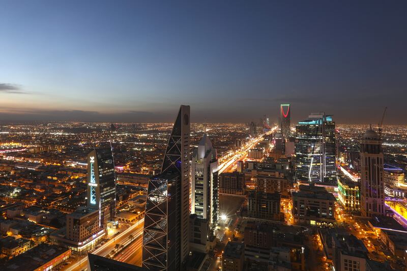 Saudi Arabia’s capital, Riyadh. The kingdom's non-oil economy is forecast to expand by 4.3 per cent in 2022, Jadwa Investments said. Bloomberg