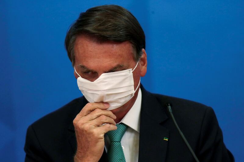 Brazil's President Jair Bolsonaro tested positive for Covid-19 in July 2020. Reuters