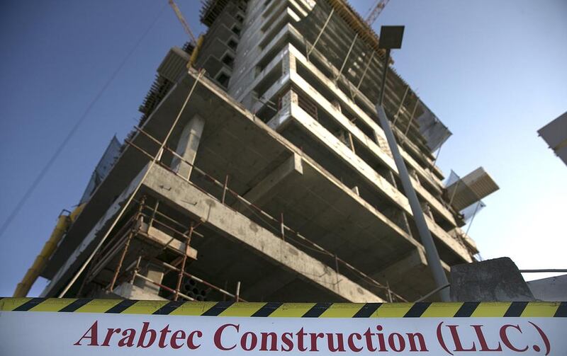 Arabtec said that the total value of its projects at the end of March stood at Dh215 billion. Silvia Razgova / The National