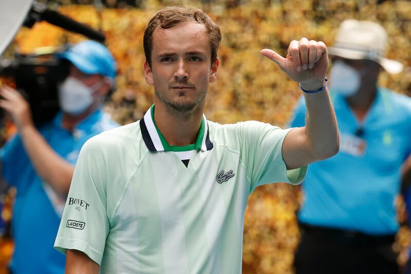 Daniil Medvedev defeated Henri Laaksonen of Switzerland in the first round on Tuesday. AP