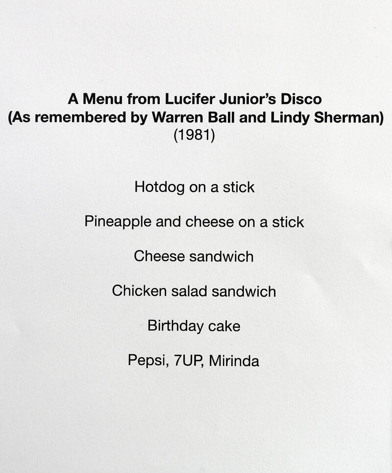 A detailed birthday party menu.