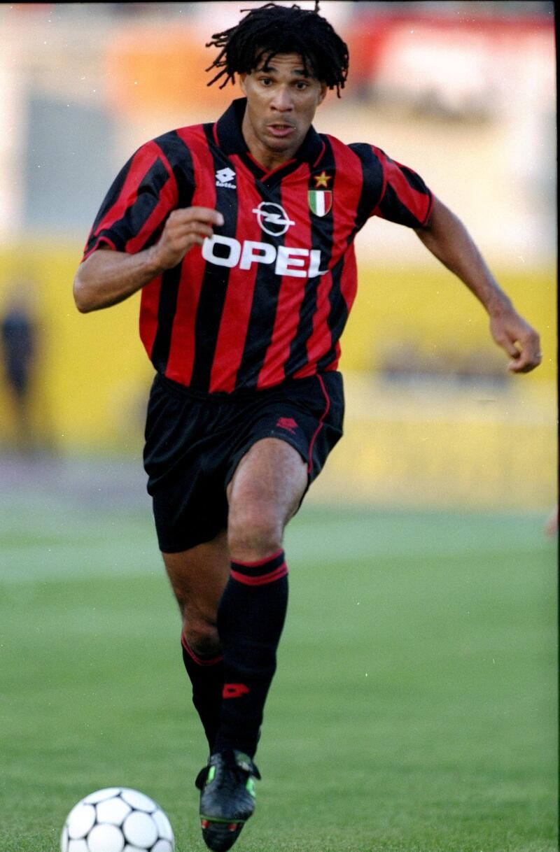 16 Oct 1994:  Ruud Gullit of AC Milan in action during a Serie A match against Padova Calico at the Silvio Appiani Stadium in Padua, Italy. Padova Calico won the match 2-0. \ Mandatory Credit: Clive  Mason/Allsport