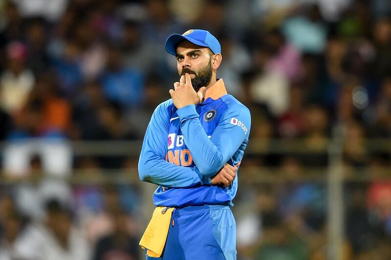 India captain Virat Kohli ran out of ideas during the first ODI at the Wankhede Stadium in Mumbai on Tuesday. AFP