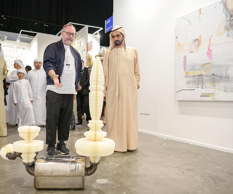 Vice President and Prime Minister of the UAE and Ruler of Dubai Sheikh Mohammed bin Rashid Al Maktoum visited Art Duba. Wam