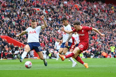 Diogo Jota scored the late winner for Liverpool after Tottenham had drawn level from 0-3 down. Getty