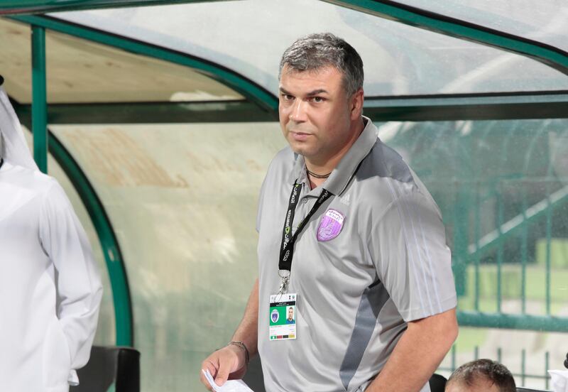 Dubai, United Arab Emirates - November 8, 2012.  Cosmin Olaroiu ( Romanian Head Coach of Al Ain ) at the ongoing Etisalat Pro League.  ( Jeffrey E Biteng / The National )