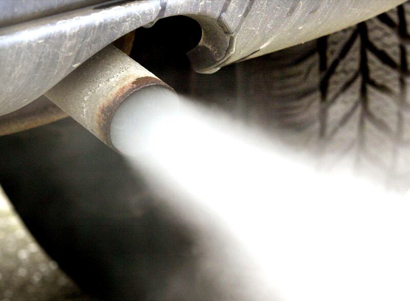 FILE -- In this Tuesday, Jan. 27, 2004 file photo exhaust gases leave the exhaust pipe of a car in Frankfurt, Germany. (AP Photo/Michael Probst, file)