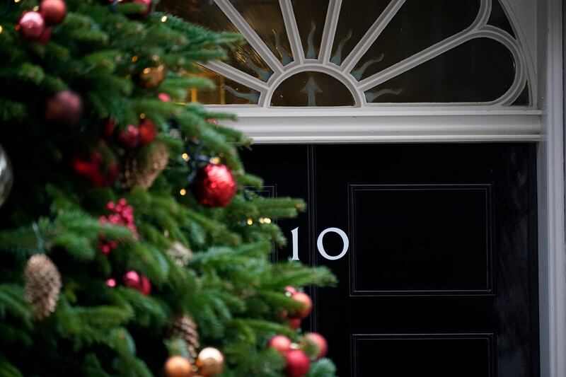 LONDON, ENGLAND - DECEMBER 12:  A view of 10 Downing Street's door after it was announced that Prime Minister Theresa May will face a vote of no confidence, to take place tonight, on December 12, 2018 in London, England. Sir Graham Brady, the chairman of the 1922 Committee, has received the necessary 48 letters (15% of the parliamentary party) from Conservative MP's that will trigger a vote of no confidence in the Prime Minister.  (Photo by Christopher Furlong/Getty Images)