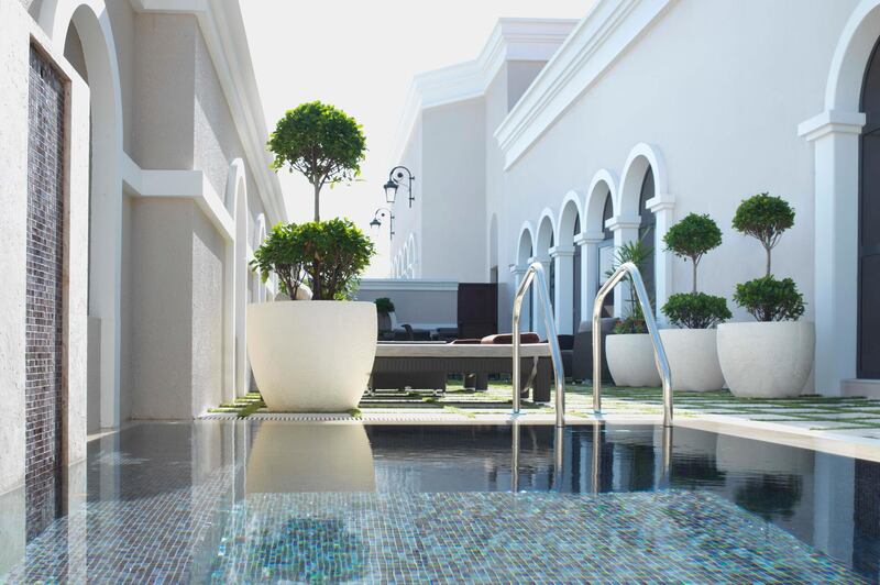A handout photo of ESPA Outdoor pool area at The Ritz-Carlton Abu Dhabi, Grand Canal (Courtesy: The Ritz-Carlton Abu Dhabi, Grand Canal)