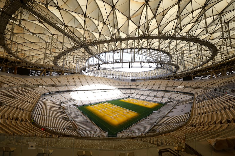Inside the Lusail Stadium, the venue for the 2022 Qatar World Cup final. Reuters