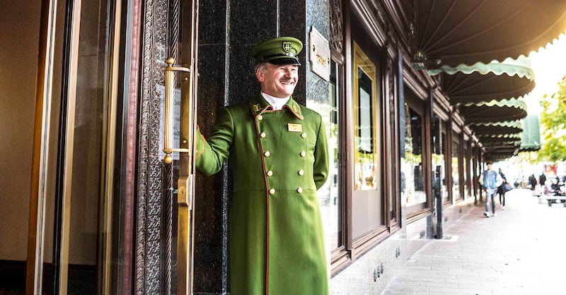 One of the Green Man doormen at Harrods. Andrew Pickett 