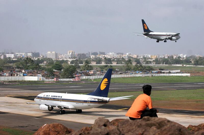 Jet Airways in November reported its first profitable quarter since 2012 for the three months to the end of September, but that was largely because of a one-off gain from the sale of its frequent-flyer business. Prashanth Vishwanathan / Bloomberg News