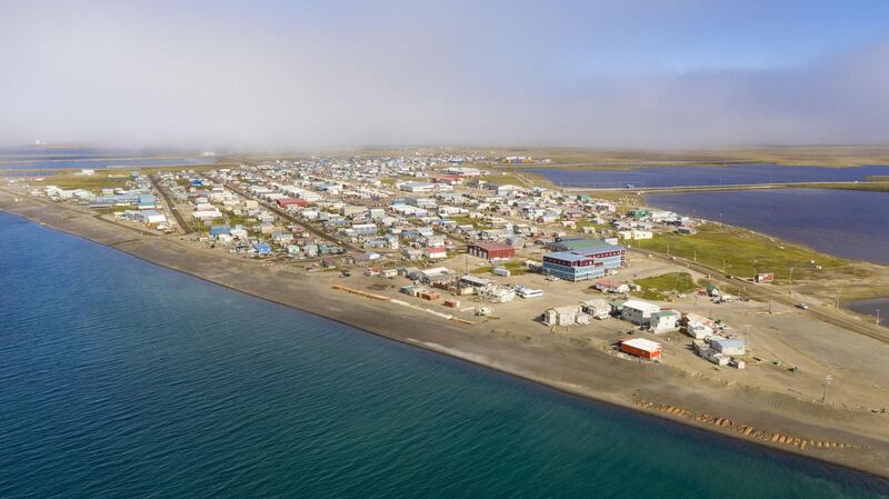 2F1TNHA The Fog is lifting in Barrow Alaska now called Utqiagvik AK