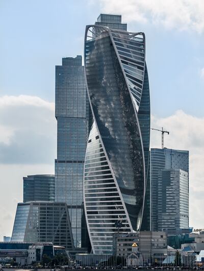 The 55-storey Evolution Tower in Moscow has a swirling structure. Photo: Wikipedia