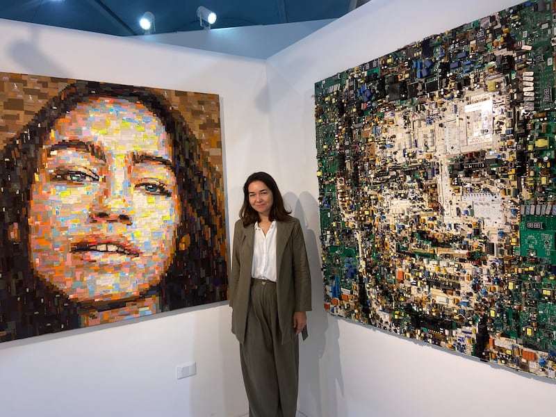 Turkish artist Deniz Sagdic upcycles waste objects and materials, such as plastic bags and packaging, into works of art