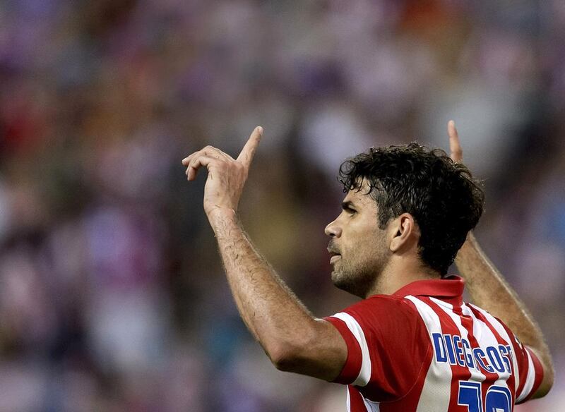 Atletico Madrid’s Diego Costa has scored 27 goals this season so it is inevitable that other top European clubs will try to buy his services this summer. Dani Pozo / AFP

