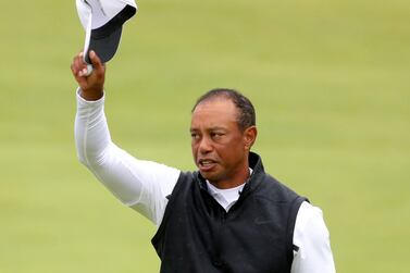 File photo dated 19-07-2019 of USA's Tiger Woods. Woods has not played in a top-level event since his horrific car crash in Los Angeles in February last year, the 15-time major winner suffering such severe injuries that he feared his right leg might have to be amputated. The 46-year-old has fallen to 944th in the world rankings as a result, but is eligible for the Masters as a former champion and remains listed as an active player on the tournaments official website. Issue date: Thursday March 31, 2022.