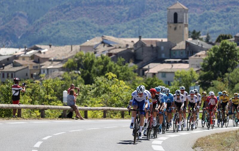 The peloton during Stage 4. AFP