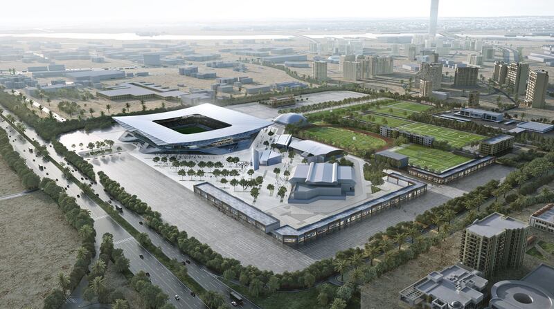 Al Wasl's new stadium will be surrounded by green spaces and sports fields. Photo: Dubai Media Office