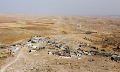 The Palestinian village of Jinba, part of the Masafer Yatta area in the Israeli-occupied West Bank. AFP