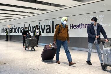 Arrivals at Heathrow Airport. Getty Images 