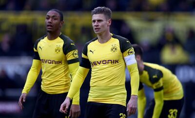 DORTMUND, GERMANY - FEBRUARY 09: Lukasz Piszczek of Dortmund looks on during the Bundesliga match between Borussia Dortmund and TSG 1899 Hoffenheim at Signal Iduna Park on February 09, 2019 in Dortmund, Germany. (Photo by Lars Baron/Bongarts/Getty Images)