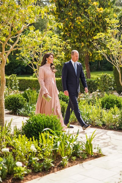 The Prince and Princess of Wales at the royal wedding of Crown Prince Hussein and Princess Rajwa at Zahran Palace. Photo: Royal Hashemite Court