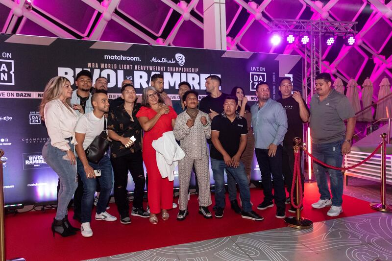 Guests attend the launch party at the W Hotel on Yas Island, Abu Dhabi for Saturday's 'Champion Series' boxing event, headlined by Dimitry Bivol v Gilberto Ramirez.
All photos: Antonie Robertson / The National
