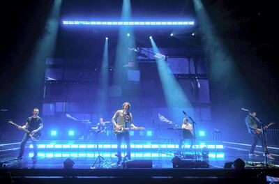 Mandatory Credit: Photo by Andrew MacColl/REX/Shutterstock (10079999ab)
Snow Patrol - Paul Wilson, Jonny Quinn, Gary Lightbody, Johnny McDaid and Nathan Connolly
Snow Patrol  in concert at the Hydro, Glasgow, Scotland, UK - 31st January 2019