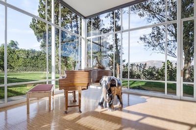 60 per cent of its walls are made from 5-metre-tall panes of glass. Photo: Sotheby's International Realty