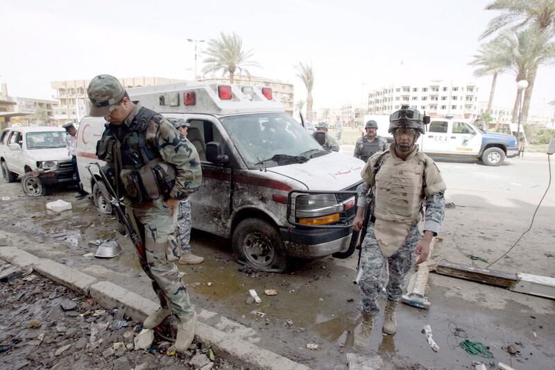April 23: At least 80 people are killed in three suicide bombings in Baghdad, making it the biggest daily death toll since early 2008. A woman standing in a group of other women and children receiving aid reportedly set off one of the bombs. EPA