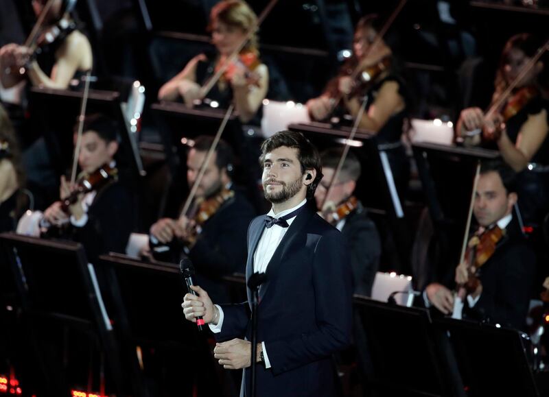 Alvaro Soler performs in the Paul VI Hall at the Vatican during the Christmas concert. AP Photo