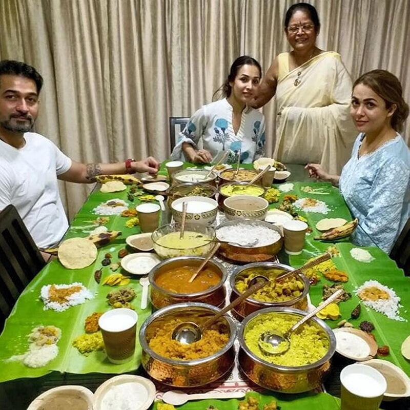 Malaika Arora celebrated Onam with her family at her parents' home. Instagram / @malaikaaroraofficial