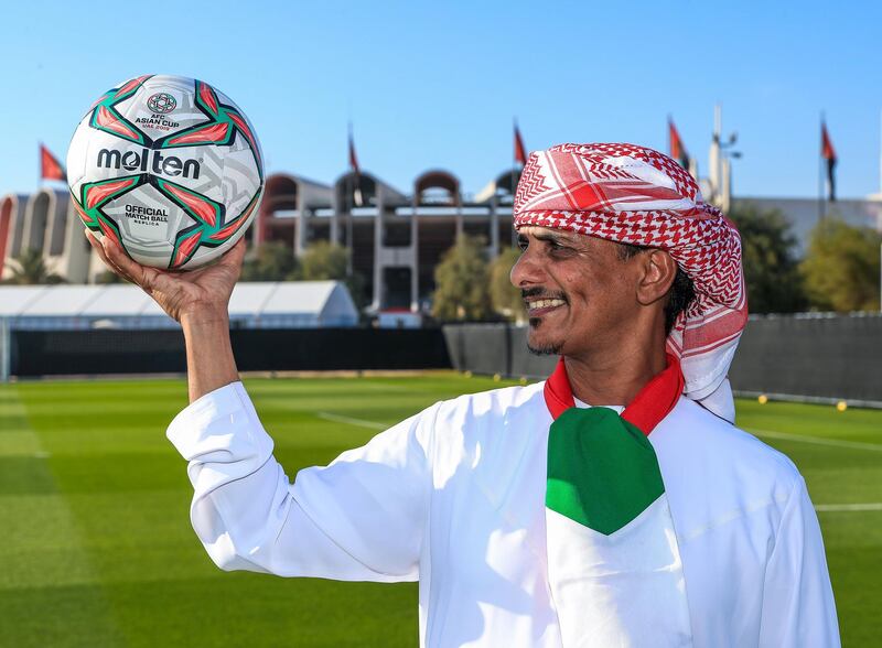 Abu Dhabi, U.A.E. .  January 3, 2019. 
 Huraiz Almenhali, Emirati Asian Cup Fan.
Victor Besa / The National.
Section:  NA
Reporter:Dan Sanderson