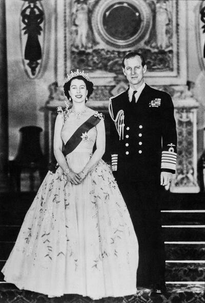 Queen Elizabeth and Prince Philip, Duke of Edinburgh, before her coronation, in London on June 2, 1953. AFP 