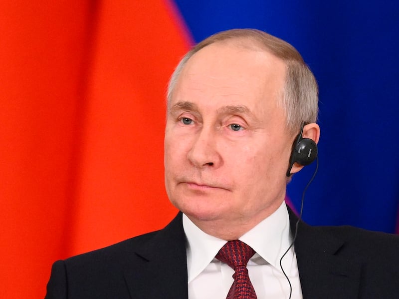 Russian President Vladimir Putin during a news conference in Moscow. AP