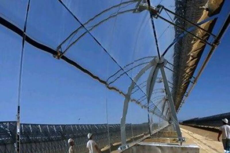 Oman is the most eager to bring solar power to its oilfields among Gulf nations. Above, a solar thermal plant in Spain.