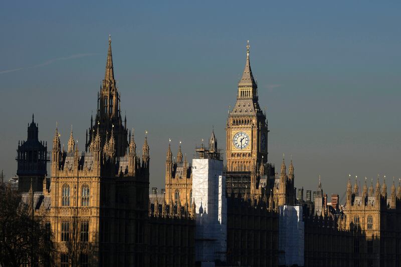 A view of Parliament in Westminster in London. AP