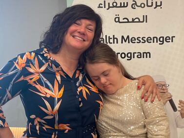 Dubai resident Stephanie Hamilton with her daughter Ruby, who has Down syndrome and autism. Photo: Stephanie Hamilton