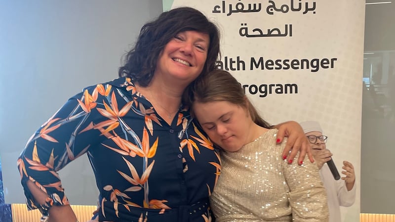 Dubai resident Stephanie Hamilton with her daughter Ruby, who has Down syndrome and autism. Photo: Stephanie Hamilton