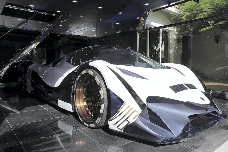DUBAI , UNITED ARAB EMIRATES , November 15  ��� 2018 :- View of the Devel Sixteen supercar at the home of Majid Al Attar on Al Wasl road in Dubai. ( Pawan Singh / The National ) For Motoring. Story by Adam