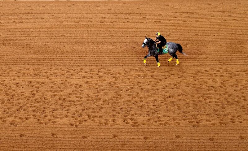 A view of the track ahead of the Saudi Cup 2021 at King Abdulaziz Racecourse. Getty Images
