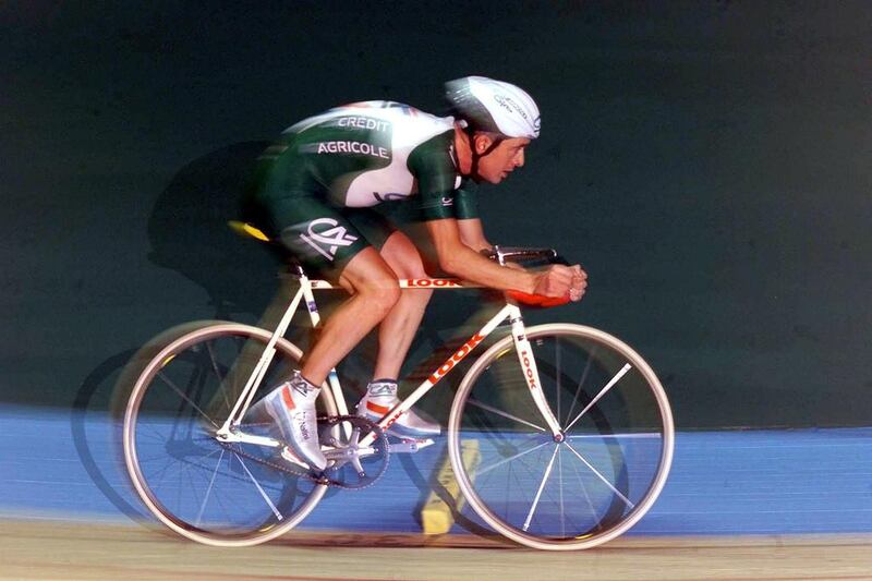 British cyclist Chris Boardman during his attempt to set a new world hour record at the Manchester Velodrome in the last ride of a distinguished career. Press Association Images