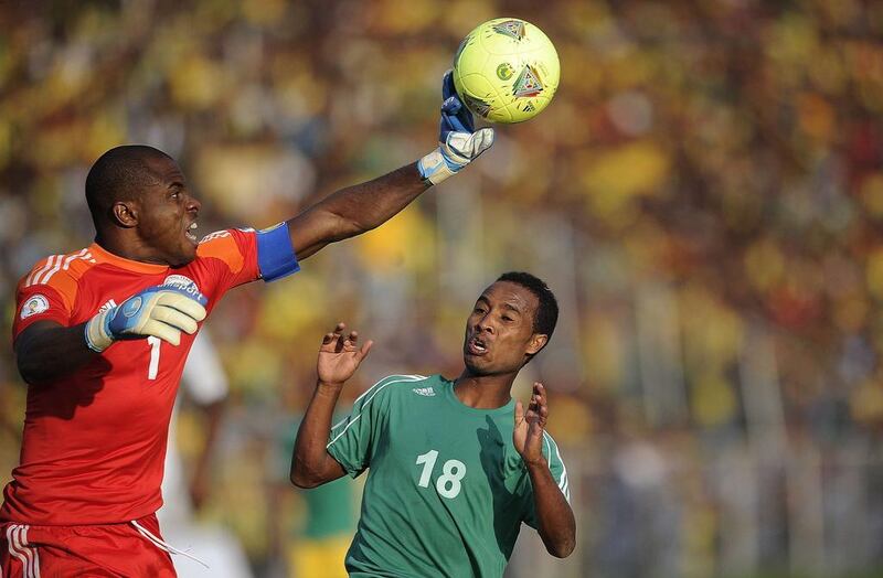 Nigeria keeper Vincent Enyeama in action during World Cup qualifiers in 2013. Simon Maina / AFP