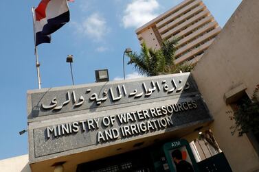 A man walks in front of the Ministry of Water Resources and Irrigation headquarters in Cairo during a meeting between Egypt, Ethiopia and Sudan over disputed Nile dam. Reuters