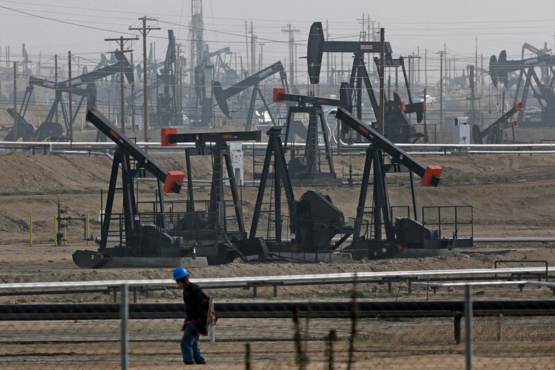 Pump jacks in Bakersfield, California. The oil market is facing structural supply issues due to underinvestment in the upstream oil and gas sector. AP