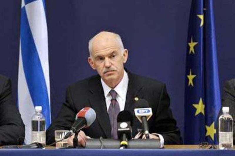 George Papandreou, the prime minister of Greece, thanked his neighbours for promising financial aid.