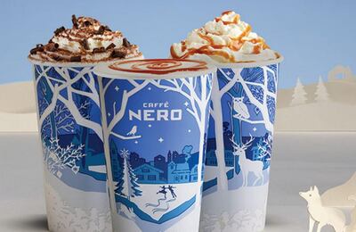 Treat yourself to Caffe Nero's salted caramel hot chocolate. Courtesy Caffe Nero 